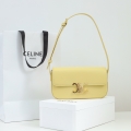 Designer Celine Shoulder Bag Triomphe In Shiny Calfskin Yellow