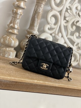 Designer Chanel CF Mini 1786 Black