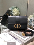 Designer Dior 30 Montaigne Bag Black Box Calfskin M9203UMOS_M911