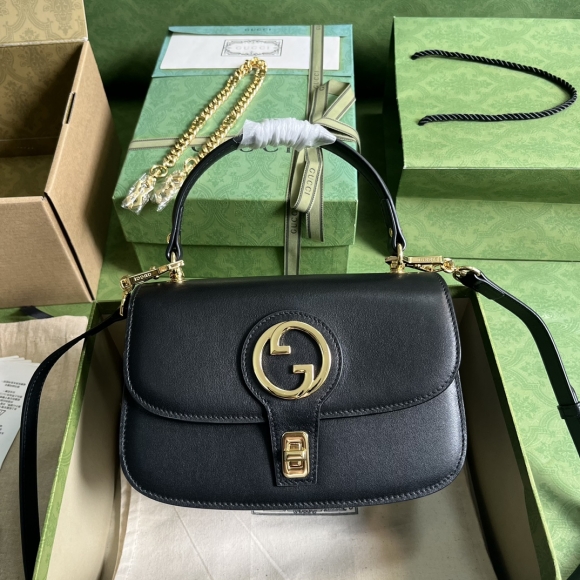 Designer Gucci Blondie top-handle bag black 735101