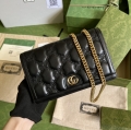 Designer Gucci GG Matelasse Chain Wallet 723787