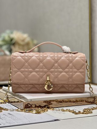 Designer Dior Miss Mini Bag Rose Des Vents Cannage Lambskin S0980ONMJ_M49P