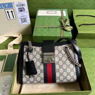 Designer Gucci Padlock GG Supreme top handle bag 453188