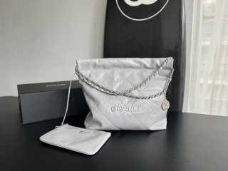 Designer Chanel 22 Bag White