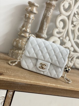 Designer Chanel CF Mini 1786 White