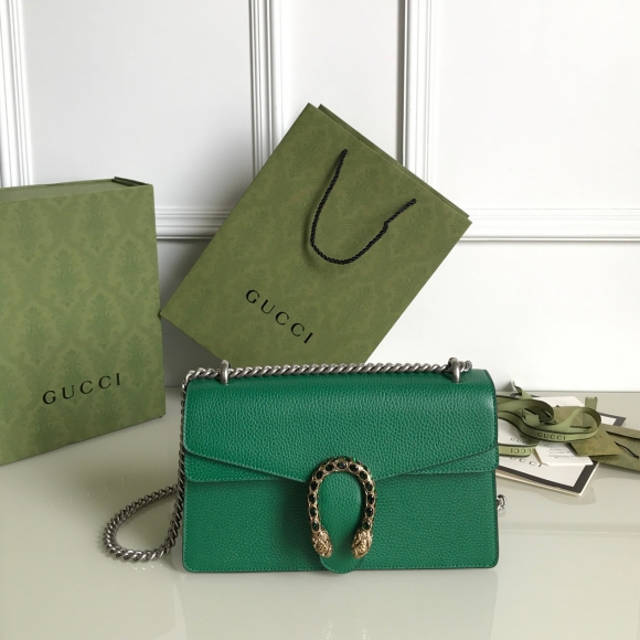 Designer Gucci Dionysus Small Shoulder Bag Forest Green 400249