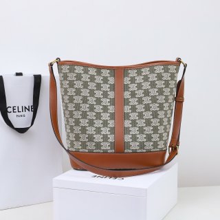 Designer Celine Medium Bucket In Triomphe