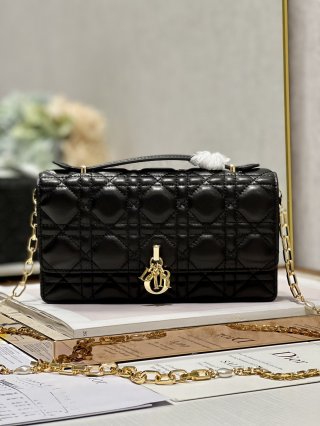 Designer Dior Miss Mini Bag Black Cannage Lambskin S0980ONMJ_M900