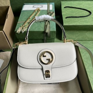 Designer Gucci Blondie top-handle bag white 735101