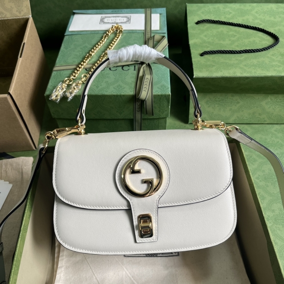 Designer Gucci Blondie top-handle bag white 735101